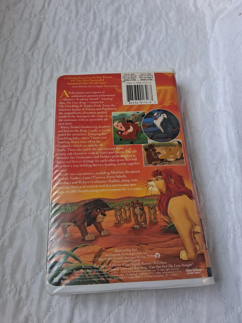 Disney The Lion King II: Simba's Pride VHS
